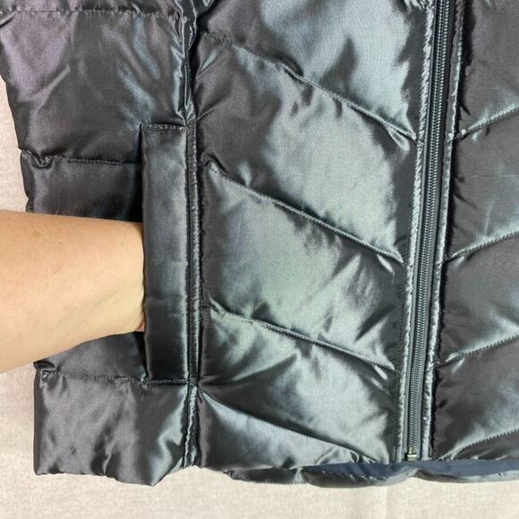 Lands End Womens Quilted Down Puffer Vest Size M Full Zip Mock Neck Outdoors - Picture 3 of 11